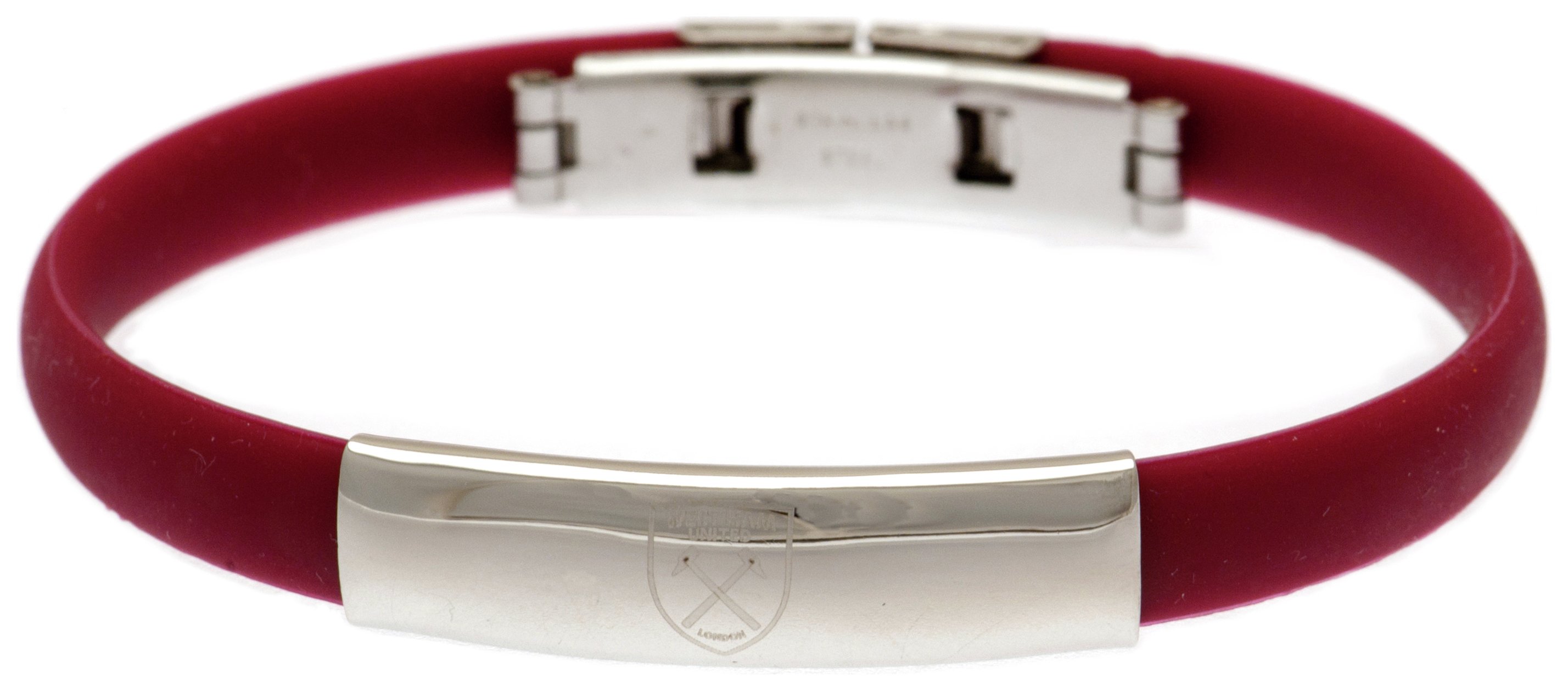 Stainless Steel and Rubber West Ham Bracelet