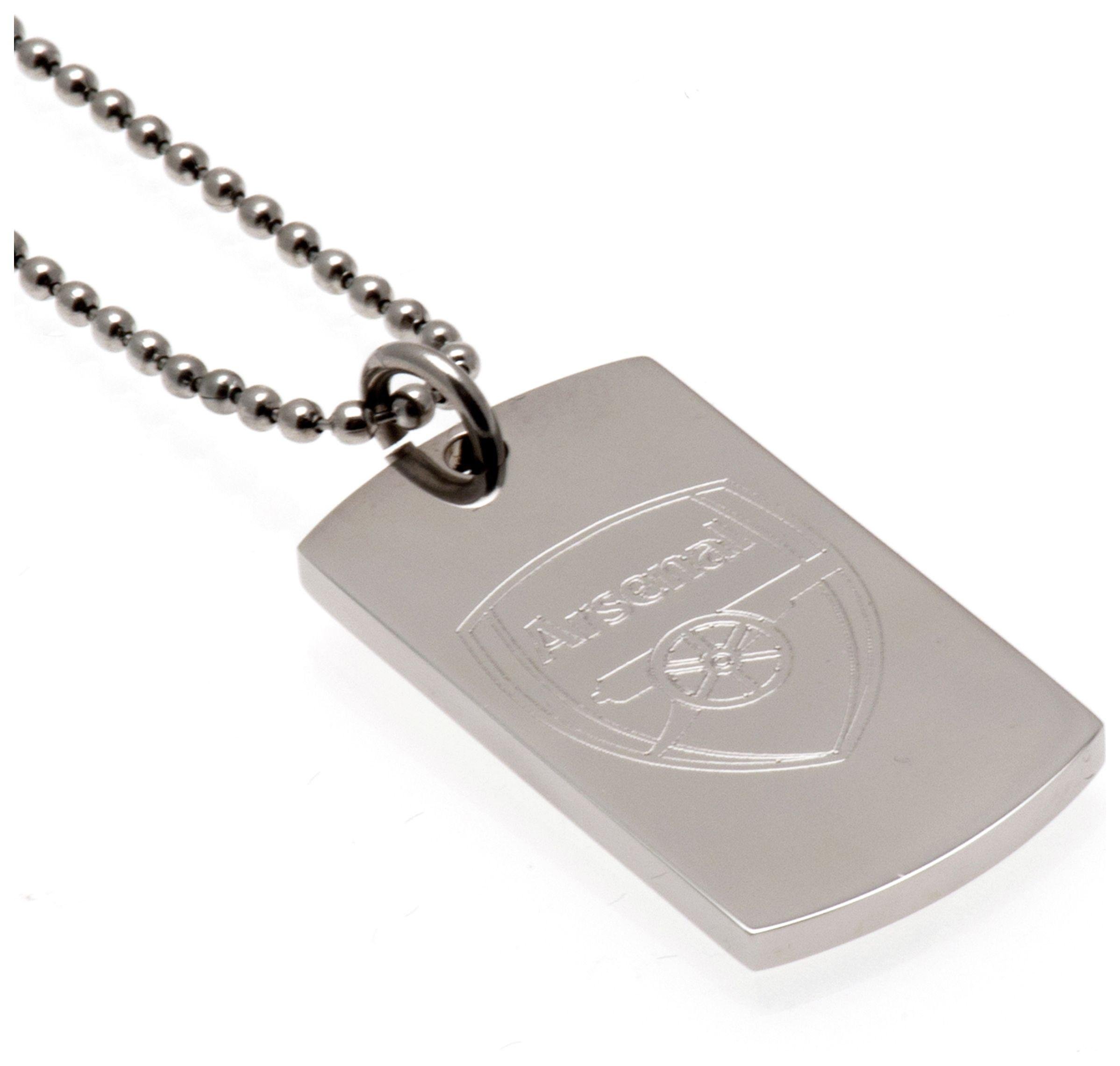 Stainless Steel Arsenal Dogtag and Chain.