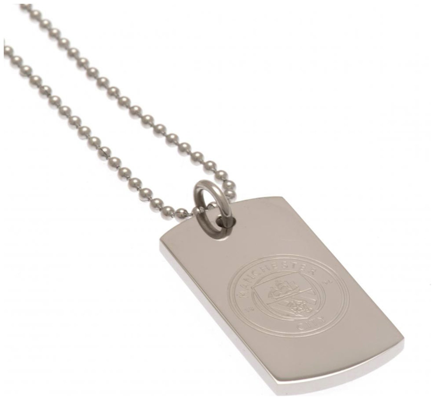 Stainless Steel Man City Dogtag and Chain