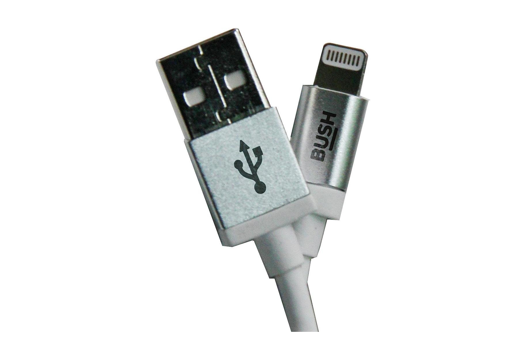 Bush 2 Metre Lightning Cable - Silver