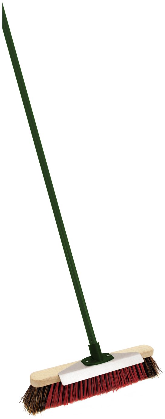 Charles Bentley 2 in 1 Outdoor Broom with Metal Scraper