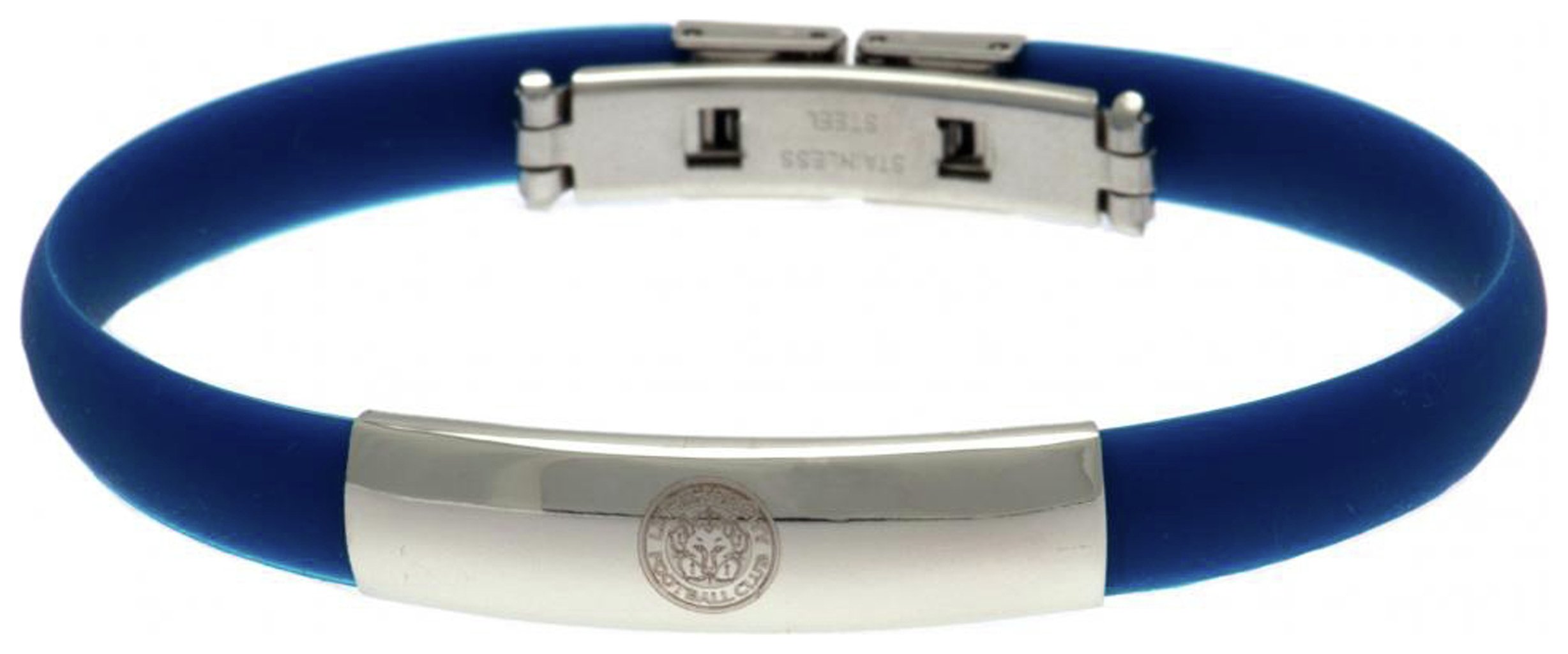 Stainless Steel and Rubber Leicester City Bracelet