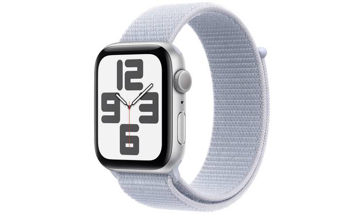 Apple Watch SE 2024 GPS 44mm Silver Blue Cloud Sport Loop