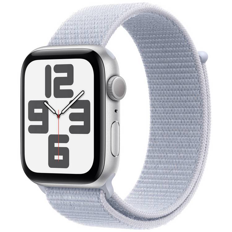 Apple Watch SE 2024 GPS 44mm Silver Blue Cloud Sport Loop 0