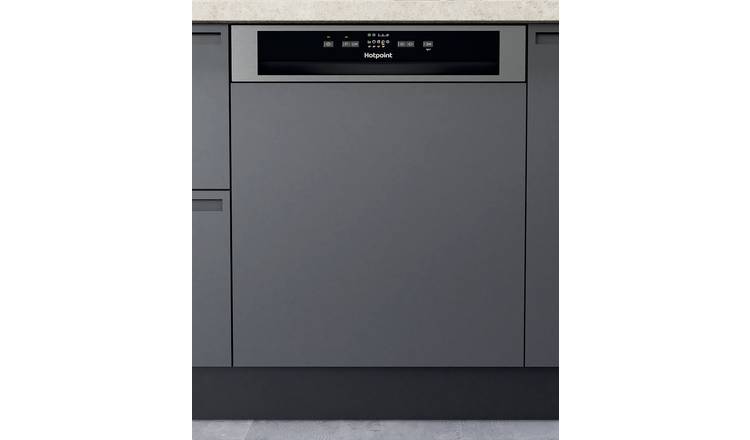 Hotpoint H3B L626 X UK Full Size Dishwasher - Silver 