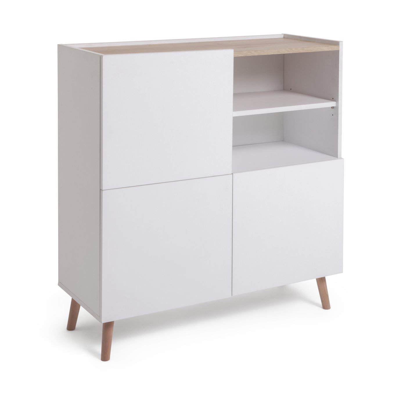 Habitat Skandi 3 Door Sideboard - White Two Tone