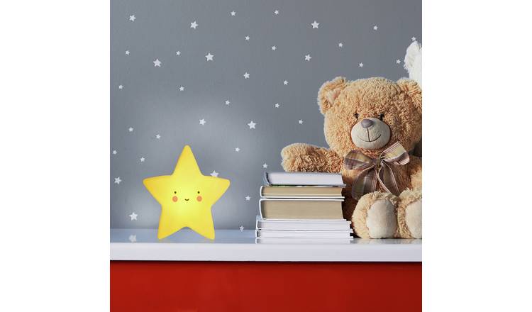 Searchlight Star Battery Powered Night Light - Yellow