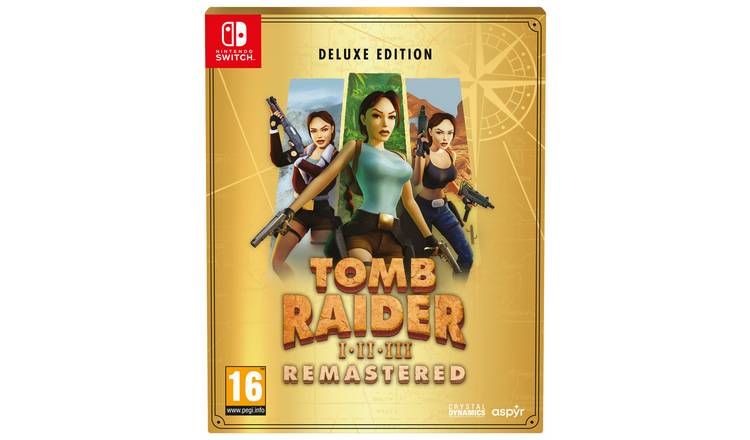 Tomb Raider I-III Remastered Deluxe Edition Switch Game