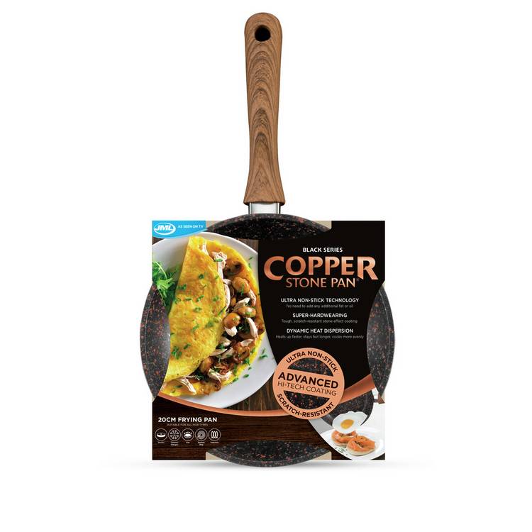 JML 20cm Non Stick Copper Stone Frying Pan 0