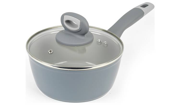 Salter Healthy Cook 18cm Aluminum Sauce Pan - Grey