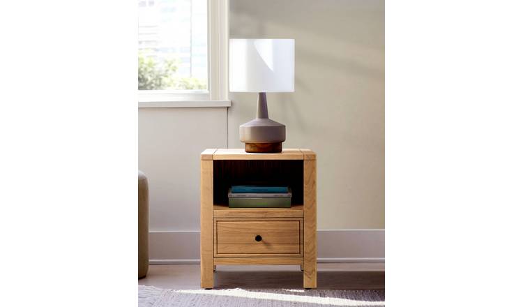 Habitat Finchley 1 Drawer Bedside Table - Oak