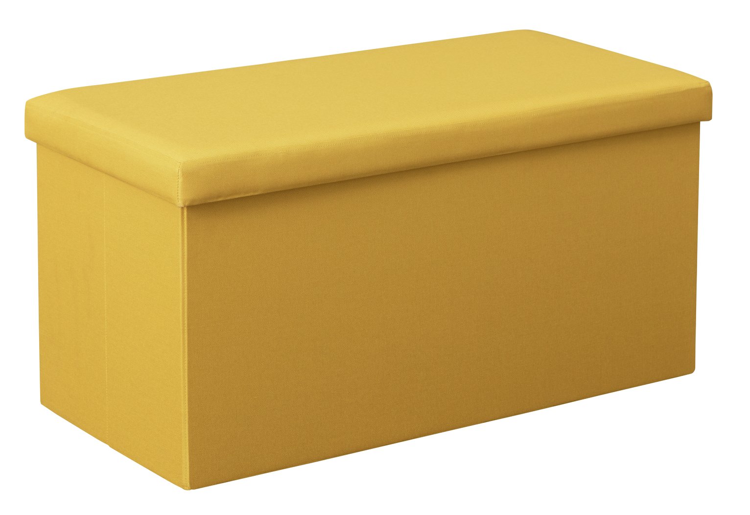 Argos Home Bennett Medium Fabric Ottoman - Mustard