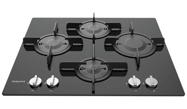 Hotpoint FTGHG 641 D/H(BK) Gas Hob - Black 