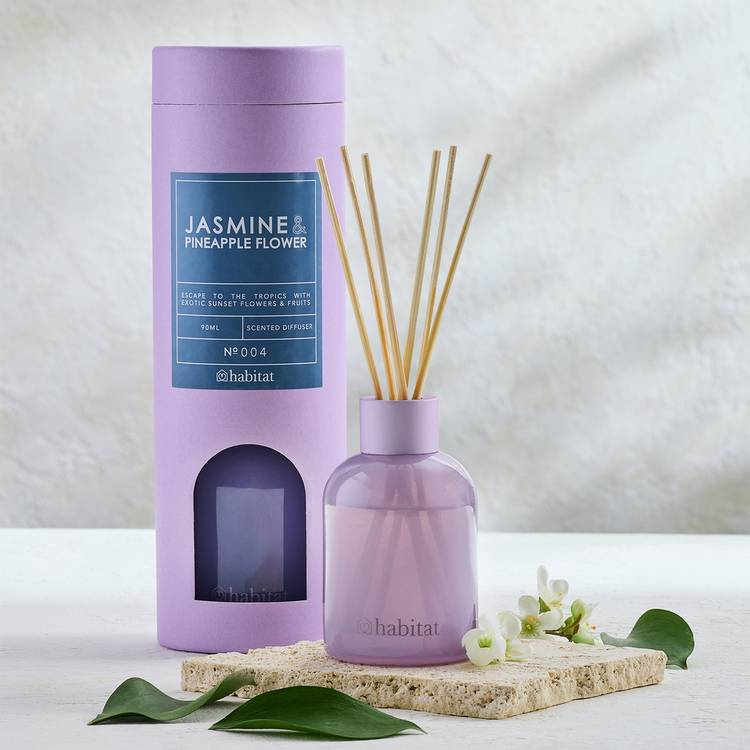 Habitat Scented Reed Diffuser - Jasmine and Pineapple Flower 0