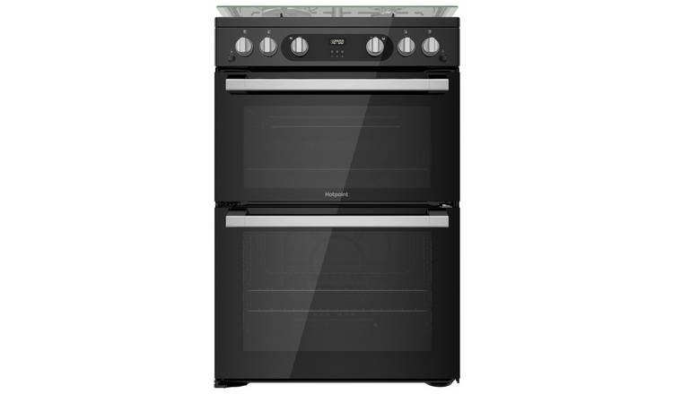 Hotpoint HDM67G0C2CB/UK Double Oven Gas Cooker - Black