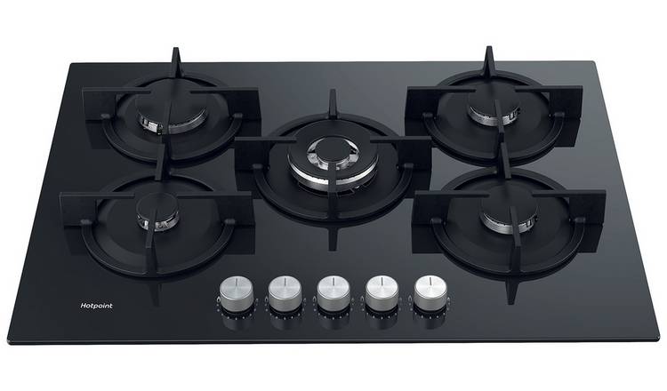 Hotpoint HGS 72 S BK Gas Hob - Black