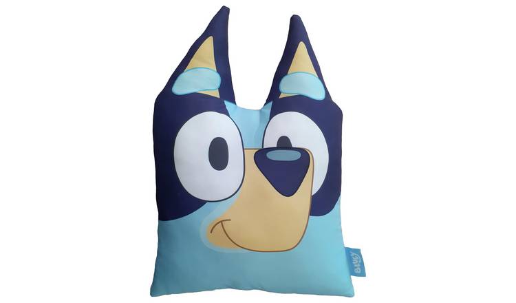 Buy Bluey Kids 3D Ears Shaped Cushion - Blue - 35X35cm