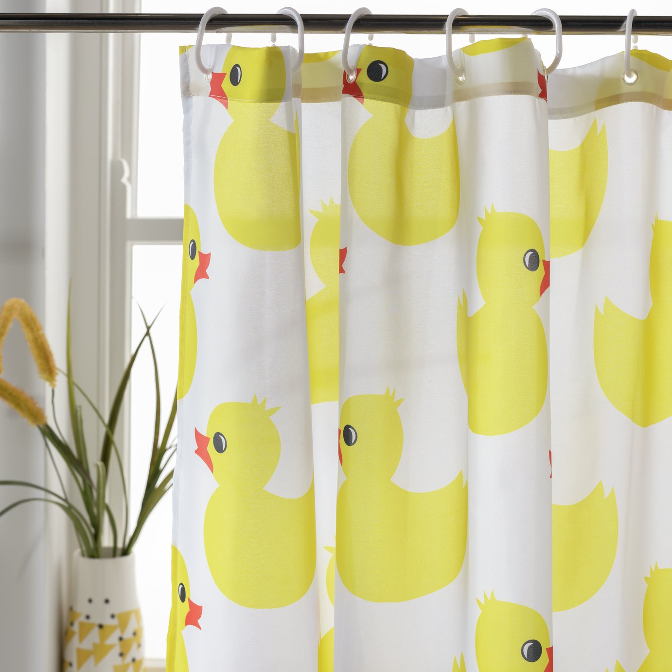 Argos Home Rubber Duck Shower Curtain - Yellow