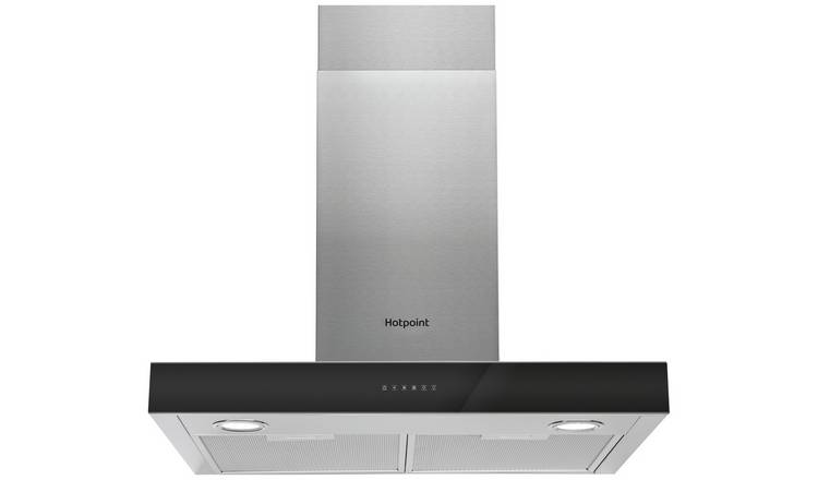 Hotpoint PHBS6.8FLTIX/1 Wall Mounted Cooker Hood - Black