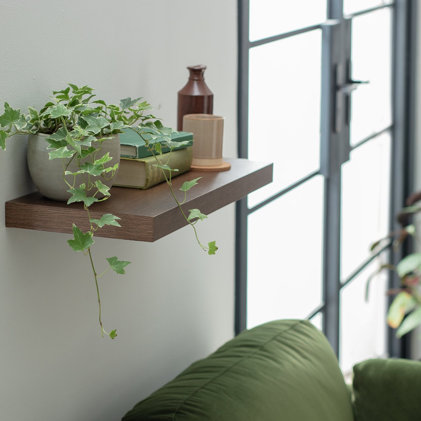 Habitat Jak 60cm Floating Shelf - Walnut