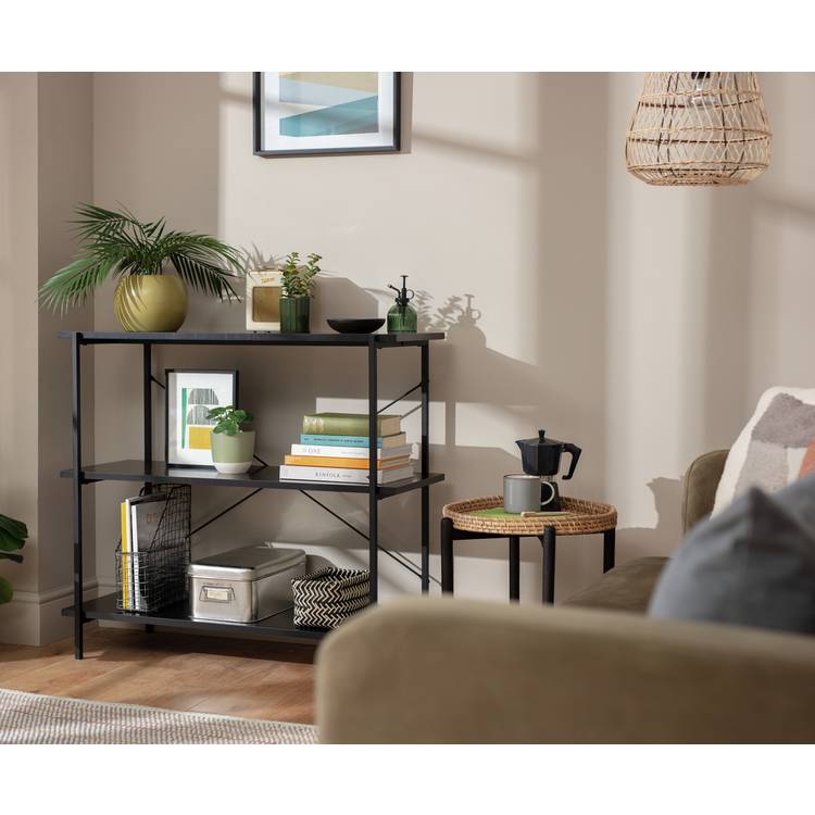 Habitat Huckley 3 Tier Steel Shelving Unit- Black 0