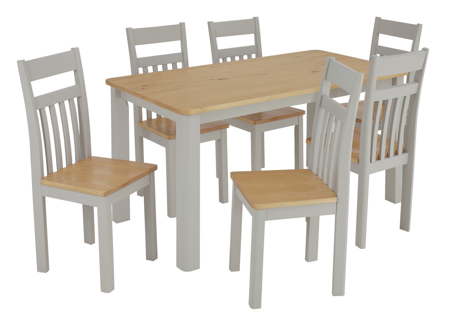 Argos Home Bournemouth Solid Wood Table & 6 Two Tone Chairs Review