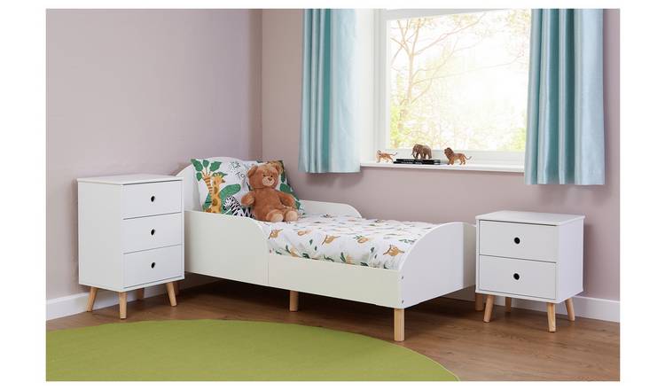 Liberty House Kids 3 Drawer Bedside Table - White