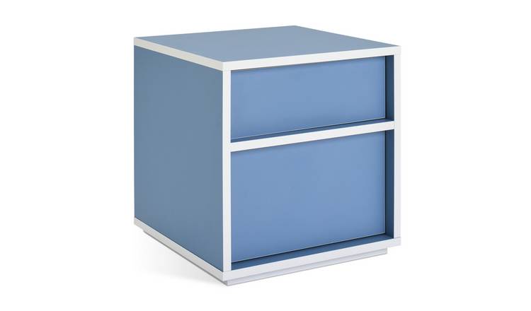 Habitat Edale 2 Drawer Bedside - Blue