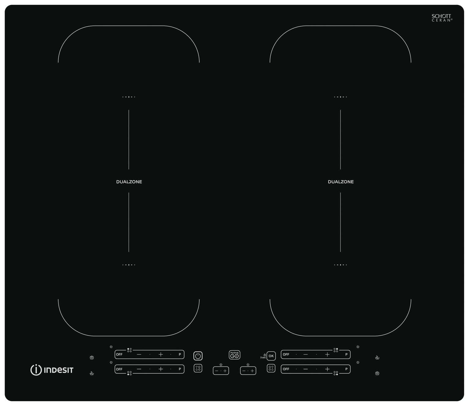Indesit IB 88B60 NE 60cm Induction Hob - Black