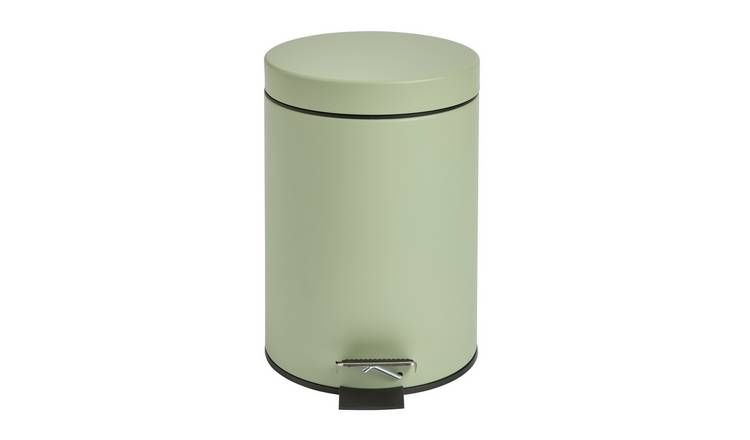 Argos Home 3L Bathroom Pedal Bin - Sage Green