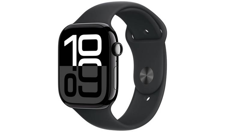 Apple Watch Series 10 GPS 46mm Jet Black Sport Band - S/M