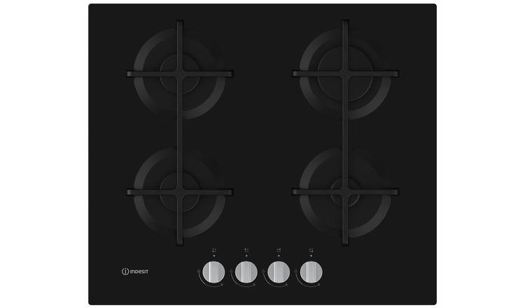 Indesit ING 61T/BK UK Gas Hob - Black 