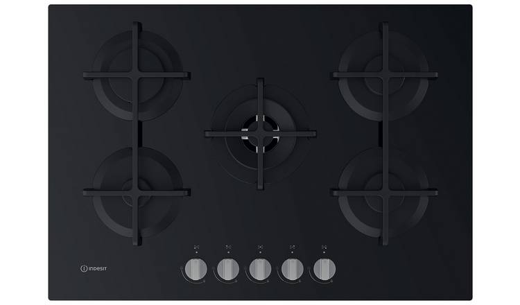 Indesit ING 72T/BK Gas Hob - Black