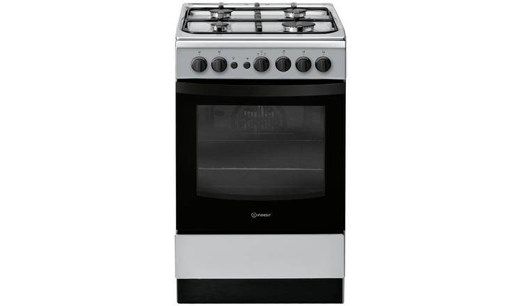 Indesit IS5G1PMSS/UK Single Oven Gas Cooker - Silver