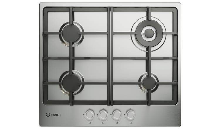 Indesit THP 641 W/IX/I Gas Hob - Stainless Steel