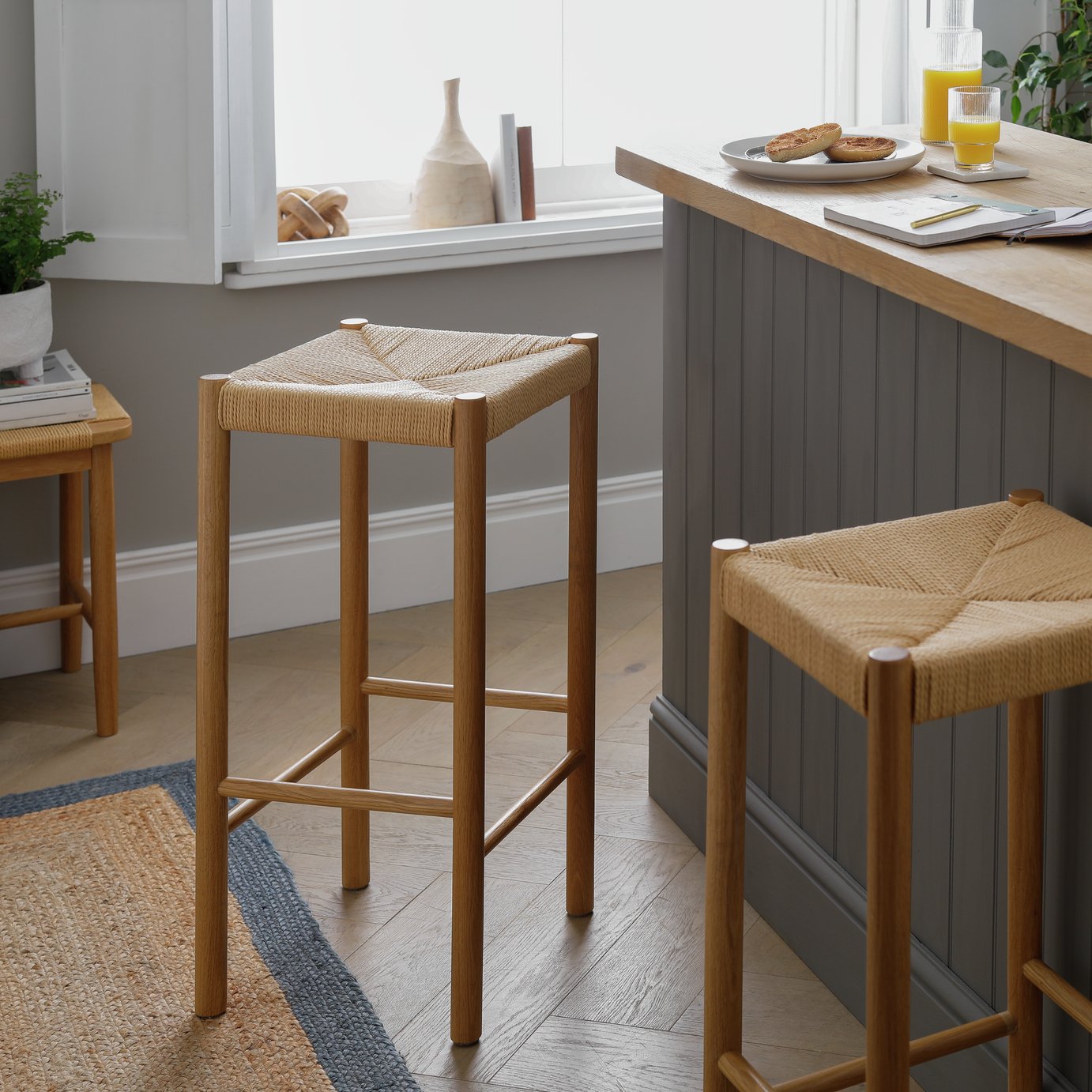 Habitat Hanna Oak Counter Stool - Natural