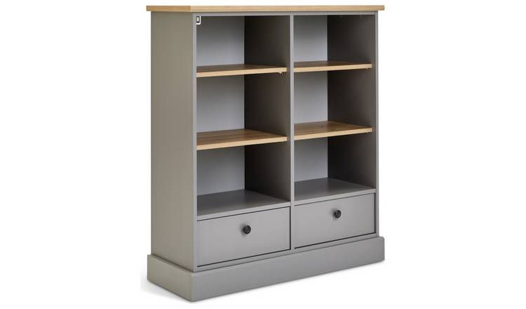 Argos Home Winchester 2 Drawer Shelving Unit - Grey