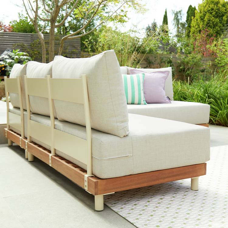 Habitat Bloom 5 Seater Garden Modular Sofa Set - Natural 0