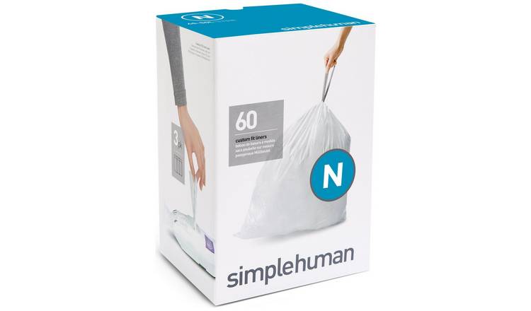 Buy simplehuman Bin Liner Code N x 60 Liners, Kitchen bins