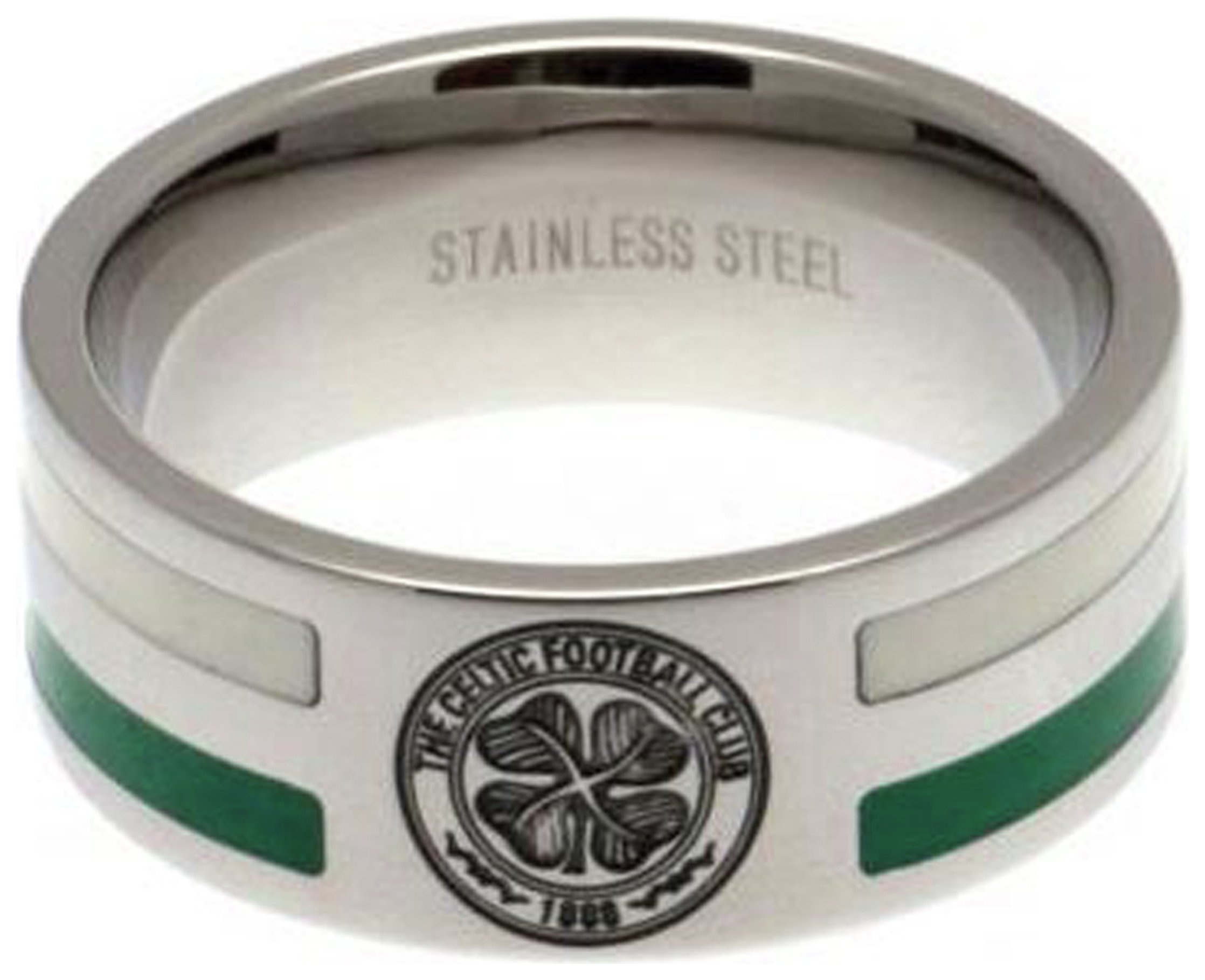 Stainless Steel Celtic Striped Ring - Size R