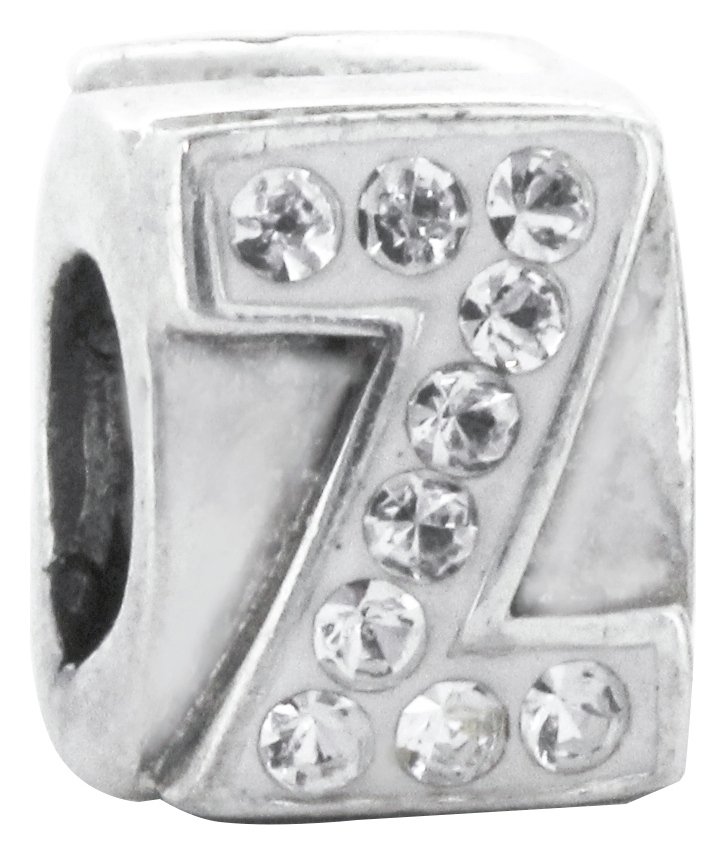 Link Up Sterling Silver Alphabet Bead Charm - Z.