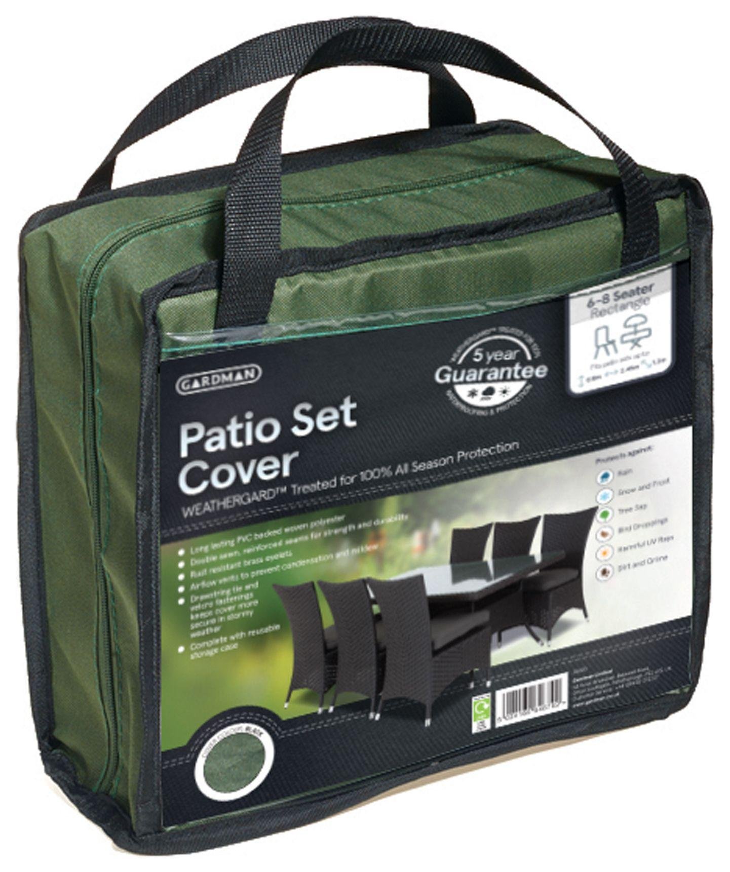 Gardman Rectangular 6 to 8 Seater Patio Cover - Green