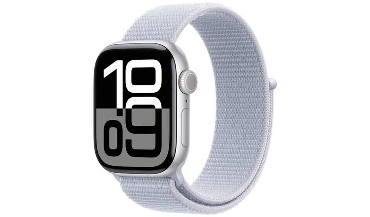 Apple Watch Series 10 GPS 42mm Silver Blue Cloud Sport Loop