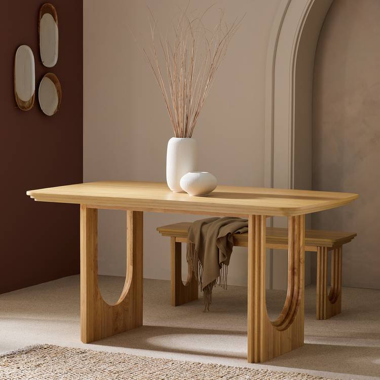 Habitat Trezy Solid Wood 6 Seater Dining Table - Oak 0