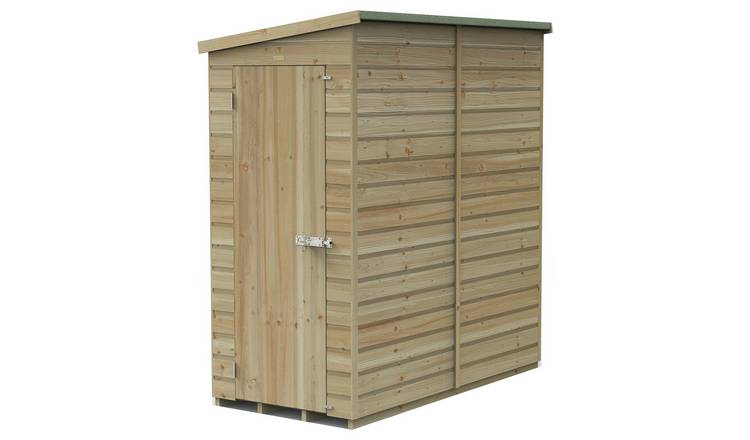 Forest Beckwood Shiplap Windowless Pent Shed - 6 x 3ft