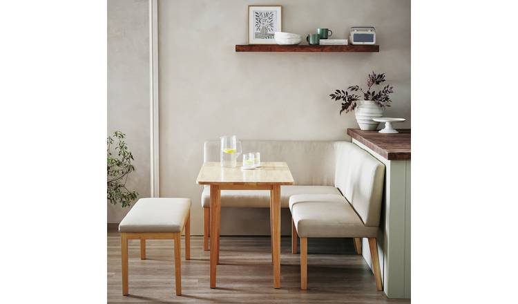 Argos Home Conny Natural Dining Table & 1 Natural Bench