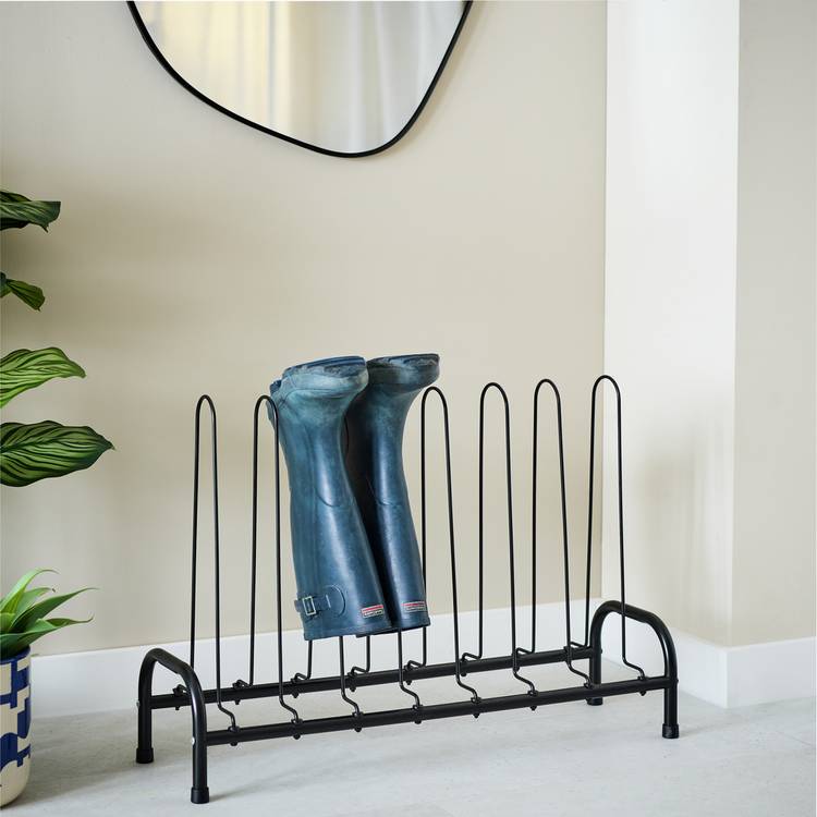 Argos Home Metal Shoe Storage Rack - Black 0