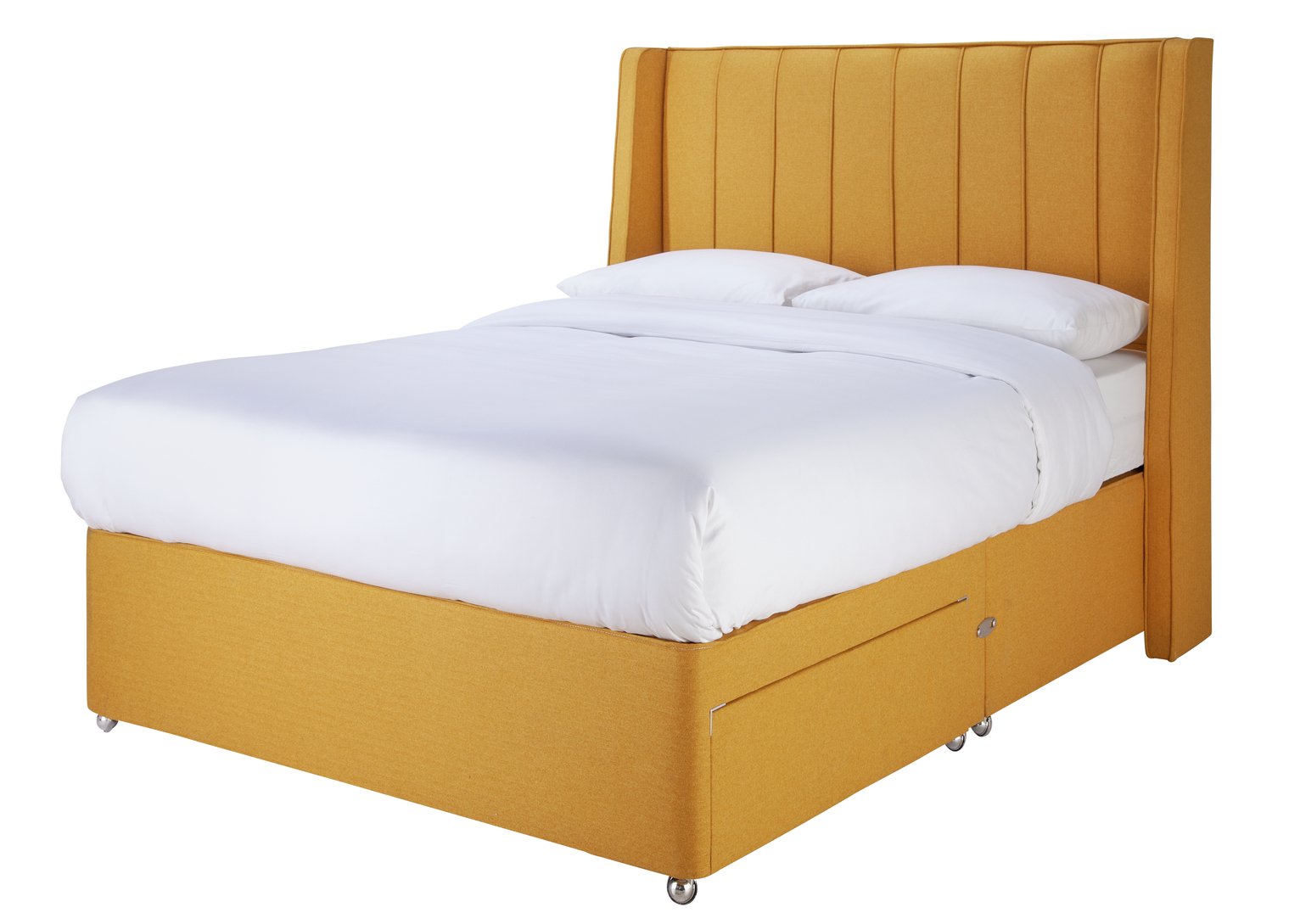 Sleepeezee Hybrid 2000 2 Drawer Kingsize Divan Set - Mustard