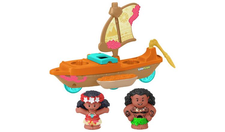 Disney Princess Moana & Maui's Canoe Sail Boat with Figures 