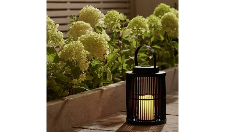 Garden by Sainsburys Solar Flickering Candle Lantern